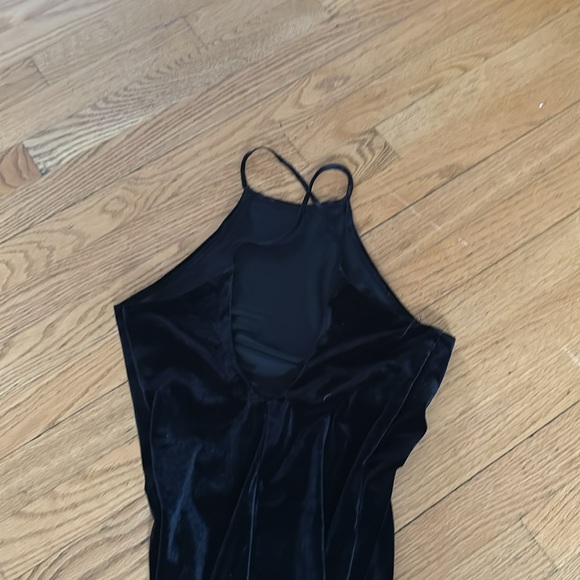 Vintage Smart Set Velour Black Dress - Picture 8 of 9